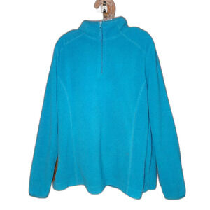 Women’s Zip-Up Fleece Jacket Size XL | Soft Cozy Lightweight Blue Layer